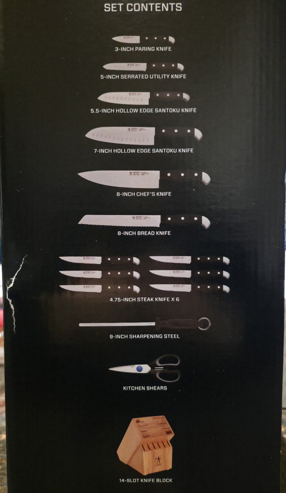 HENCKELS Premium Quality Statement Fine Edge 15-Piece Knife Set with Block