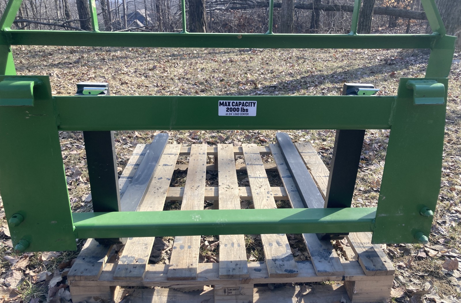 Kivel 42 In Forks-2000lb Pallet Forks for John Deere Tractors-Hook & Pin Mount