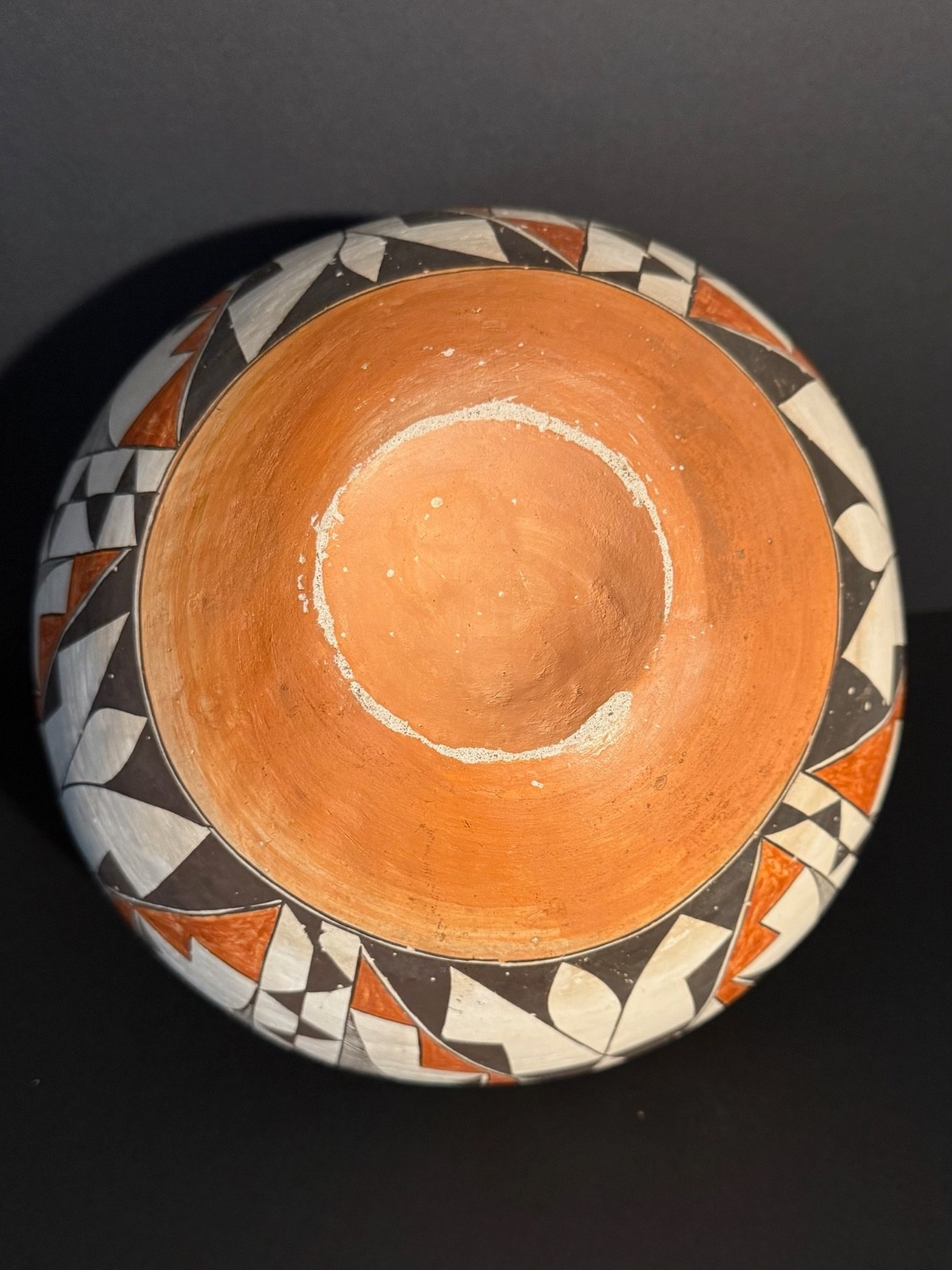 LARGE ACOMA POLYCHROME POTTERY OLLA,BEAUTIFUL PAINT DECORATION,C1900, EXCELLENT!