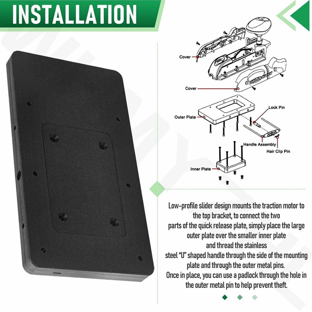 1854021 QUICK RELEASE BRACKET FOR MINN KOTA MKA-21, ULTERRA, TERROVA W
