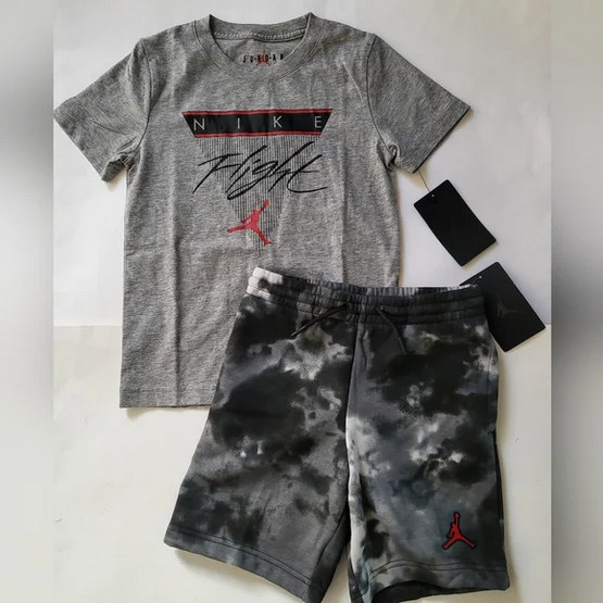 Air Jordan Boys 2-piece Shorts Set T-shirt & Shorts Size 6 7 Navy Black