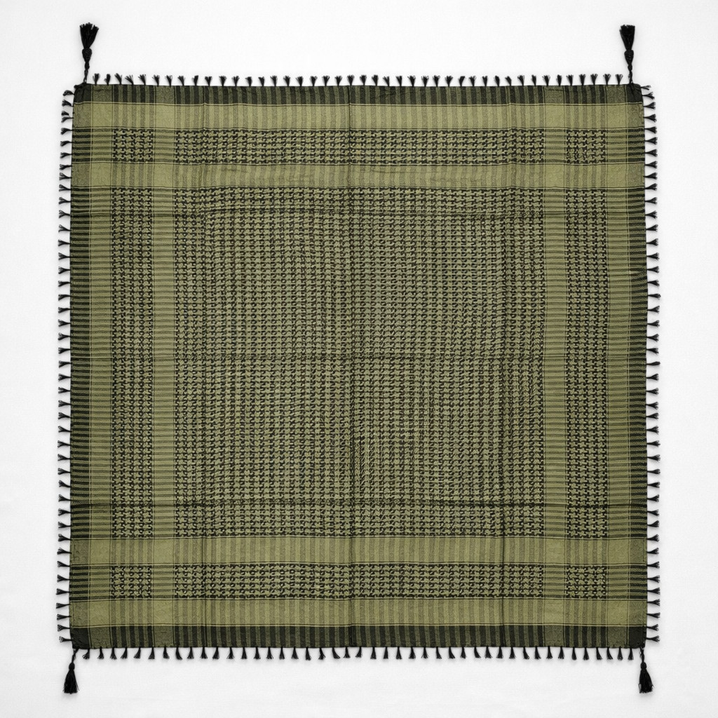 Military Shemagh Tactical Desert Scarf – Soft Woven Cotton Keffiyeh Head Wrap