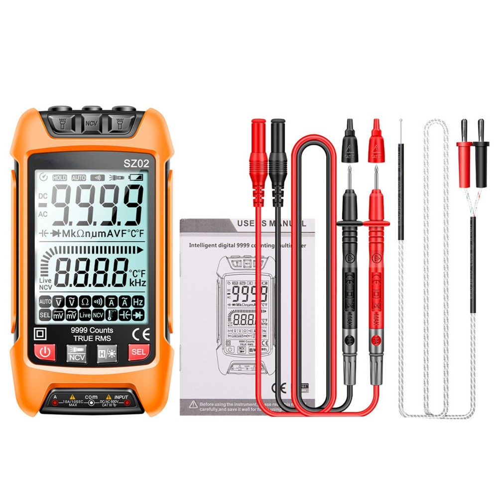 Digital Multimeter 9999 Counts Current Tester True RMS Auto Capacitance Meter rr