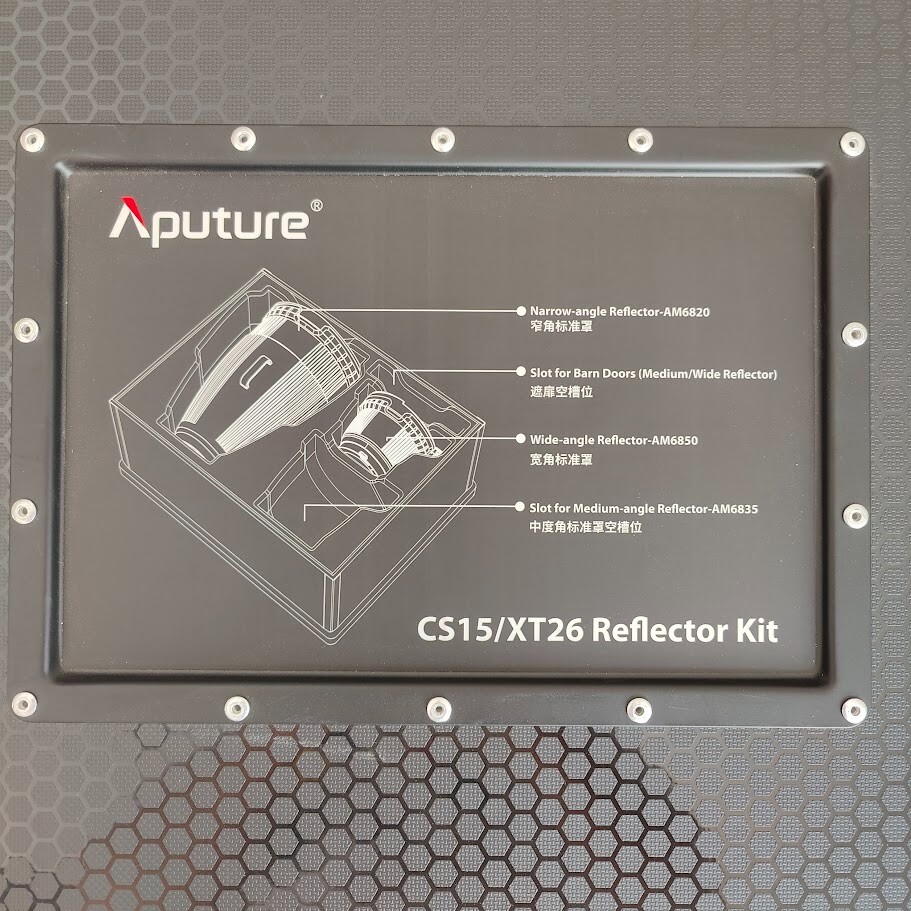 Aputure CS15/XT26 Reflector Kit | Flight Case + Wide & Narrow Angle Reflectors