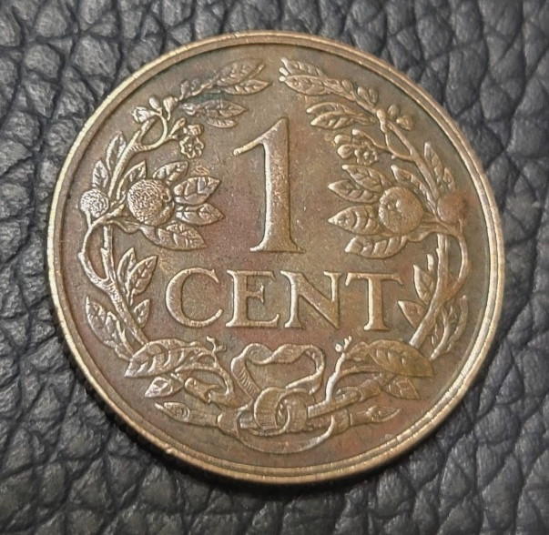 1954 Netherlands Antilles 1 Cent Coin