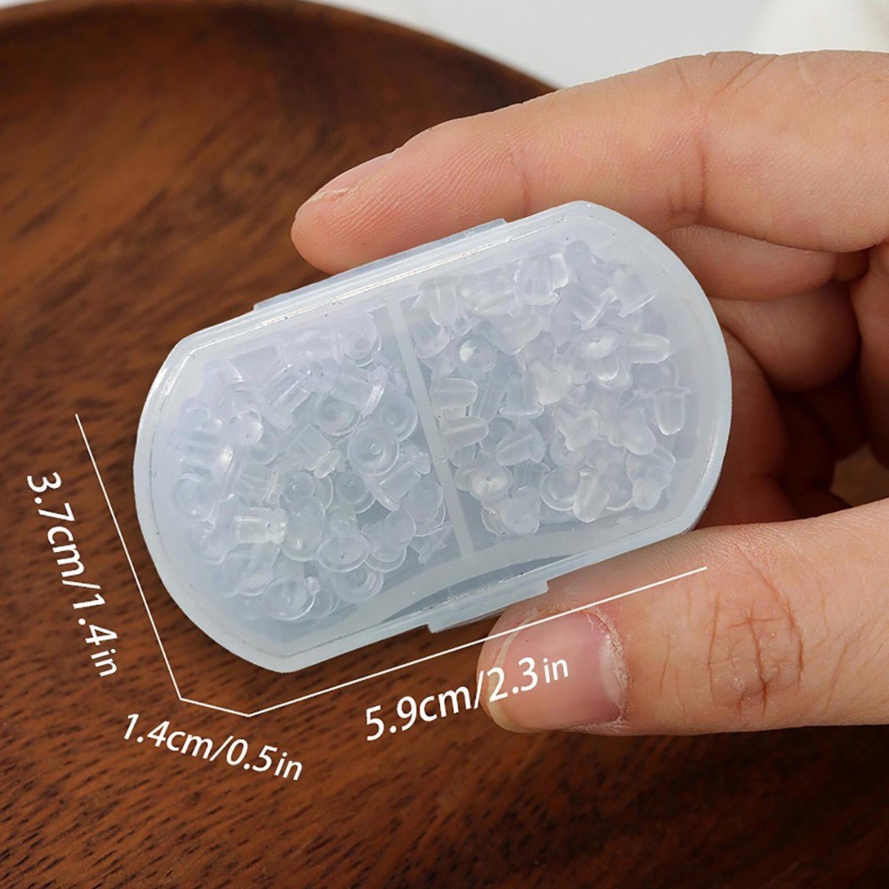 200PCS Soft Silicone Earring Backs - Lightweight Secure Fit, Ear Protection