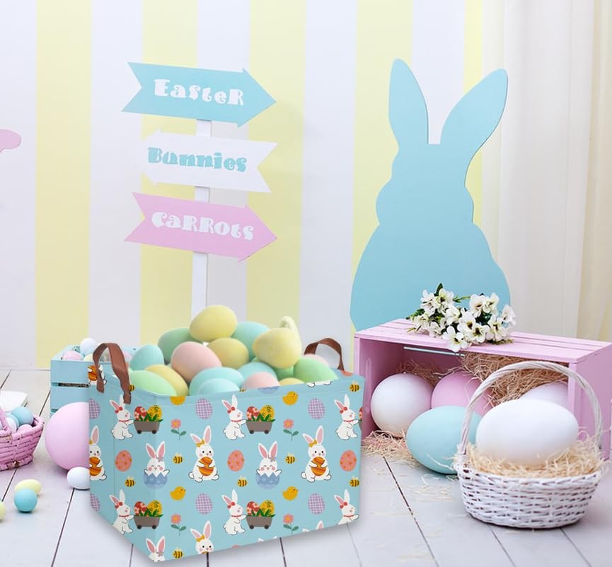 DDBASKET Rectangular Easter Basket Kids Gift Baskets Empty Baby Basket for Bo...
