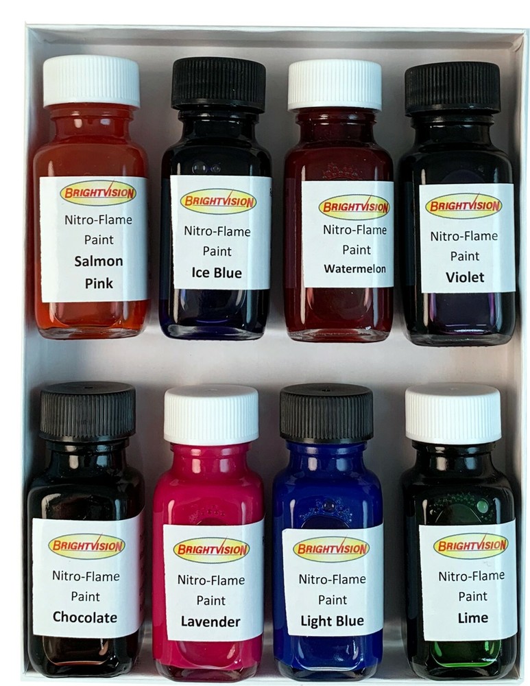 Brightvision 8-PACK Nitro-Flame Redline Restoration Custom Paint Collection #2