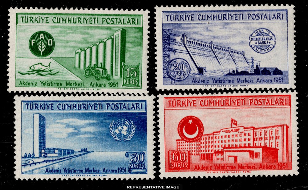 Turkey Scott 1051-1054 Mint never hinged.