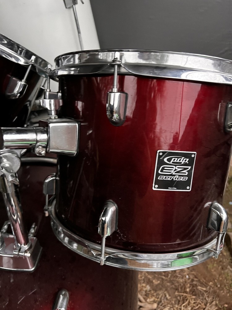 PDP by DW Encore EZ Series Complete 3-Piece Drum Set with Chrome Hardware Red