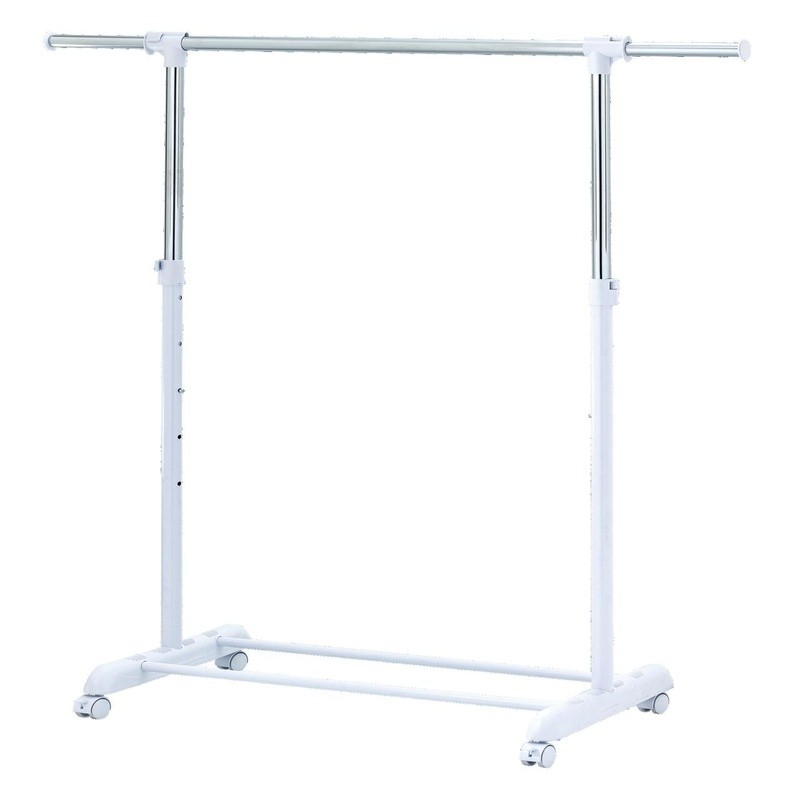 Adjustable Rolling Garment Rack Clothes Organizer Space Saver Tool-Free Assembly