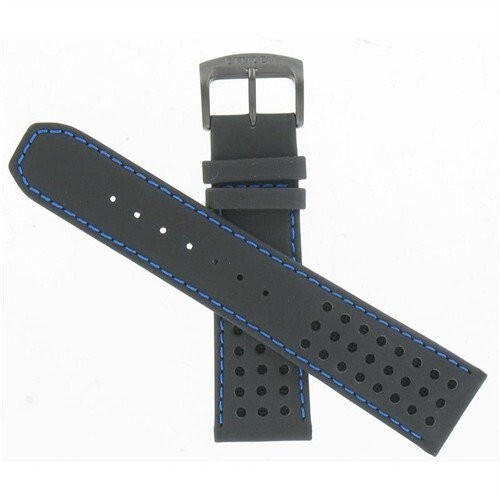 Original Citizen Replacement 23mm Black Leather Blue Stitching Strap 59-S52630