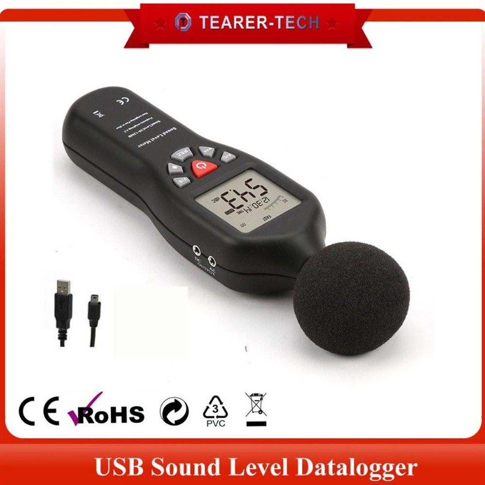 Sound Level Meter Data Logging Function 30dB~130dB Noise Tester Measuring Range