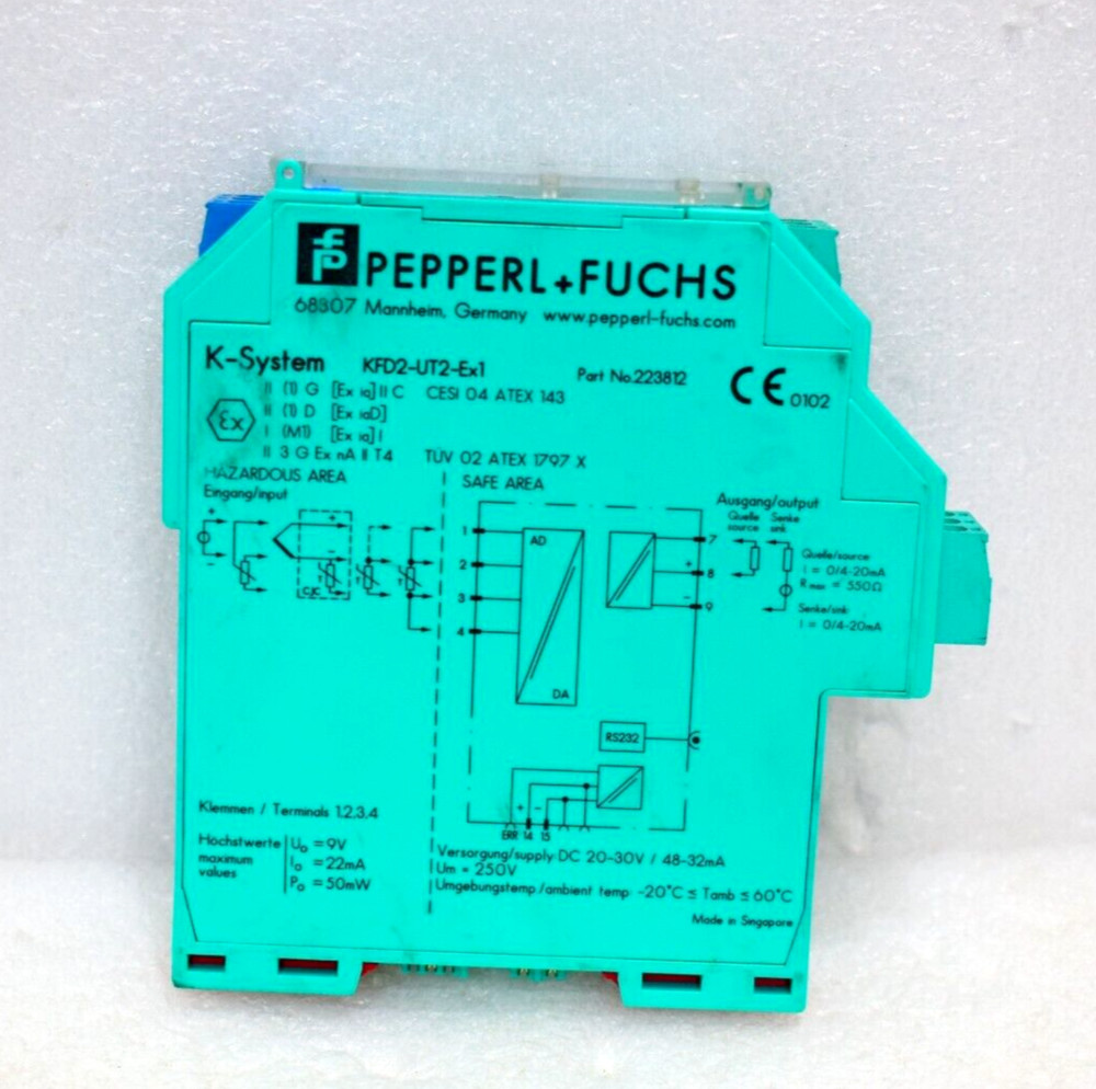 PEPPERL+FUCHS KFD2-UT2-Ex1 UNIVERSAL TEMPERATURE CONTROLLER P/N: 223812