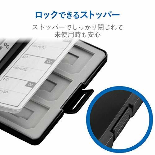 ELECOM memory card case SD case plastic(SDx6 + micro SDx6) CMC-SDCPP12BK NEW