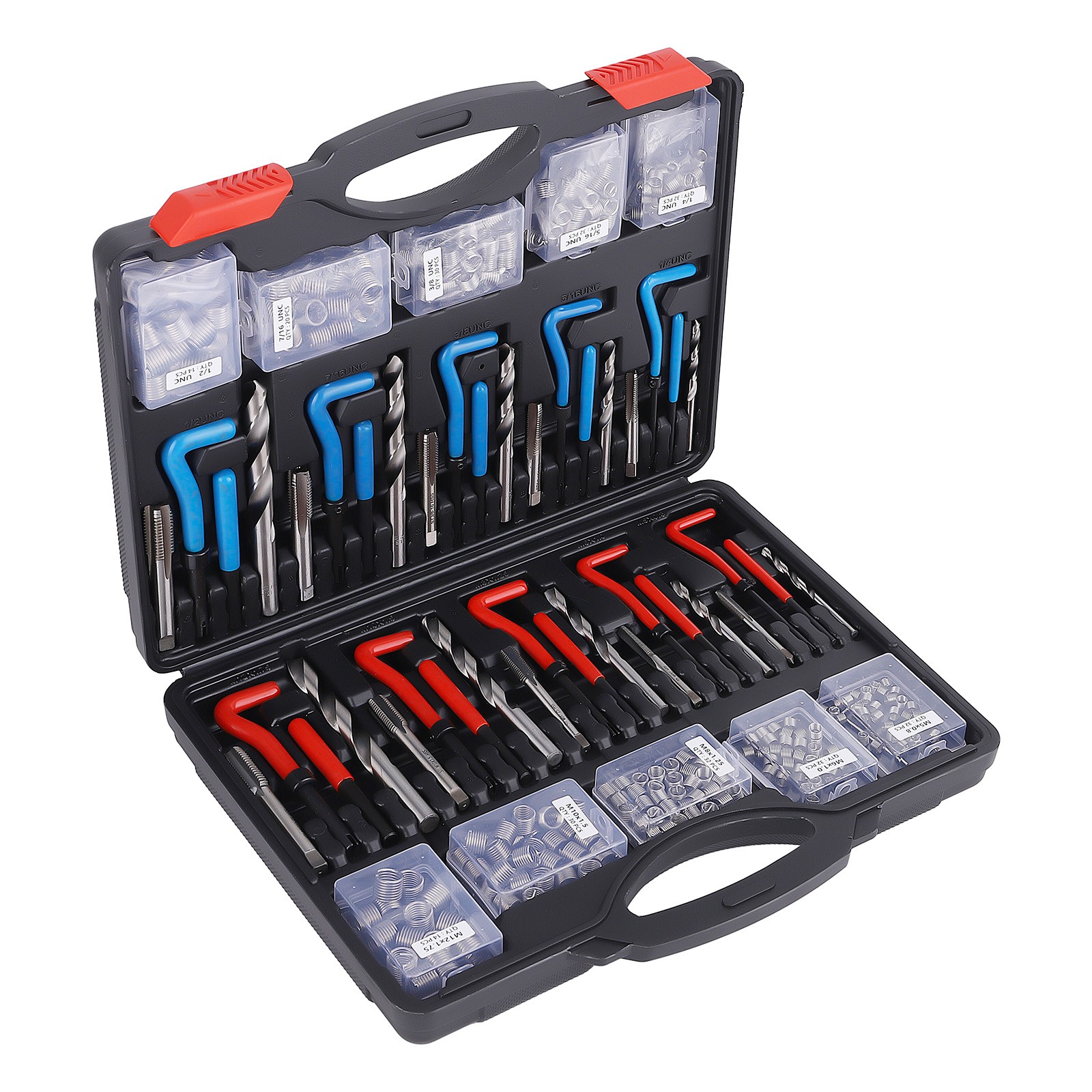 320X Helicoil Thread Repair Kit 320-Piece SAE and Metric Rethreading Tool Kit