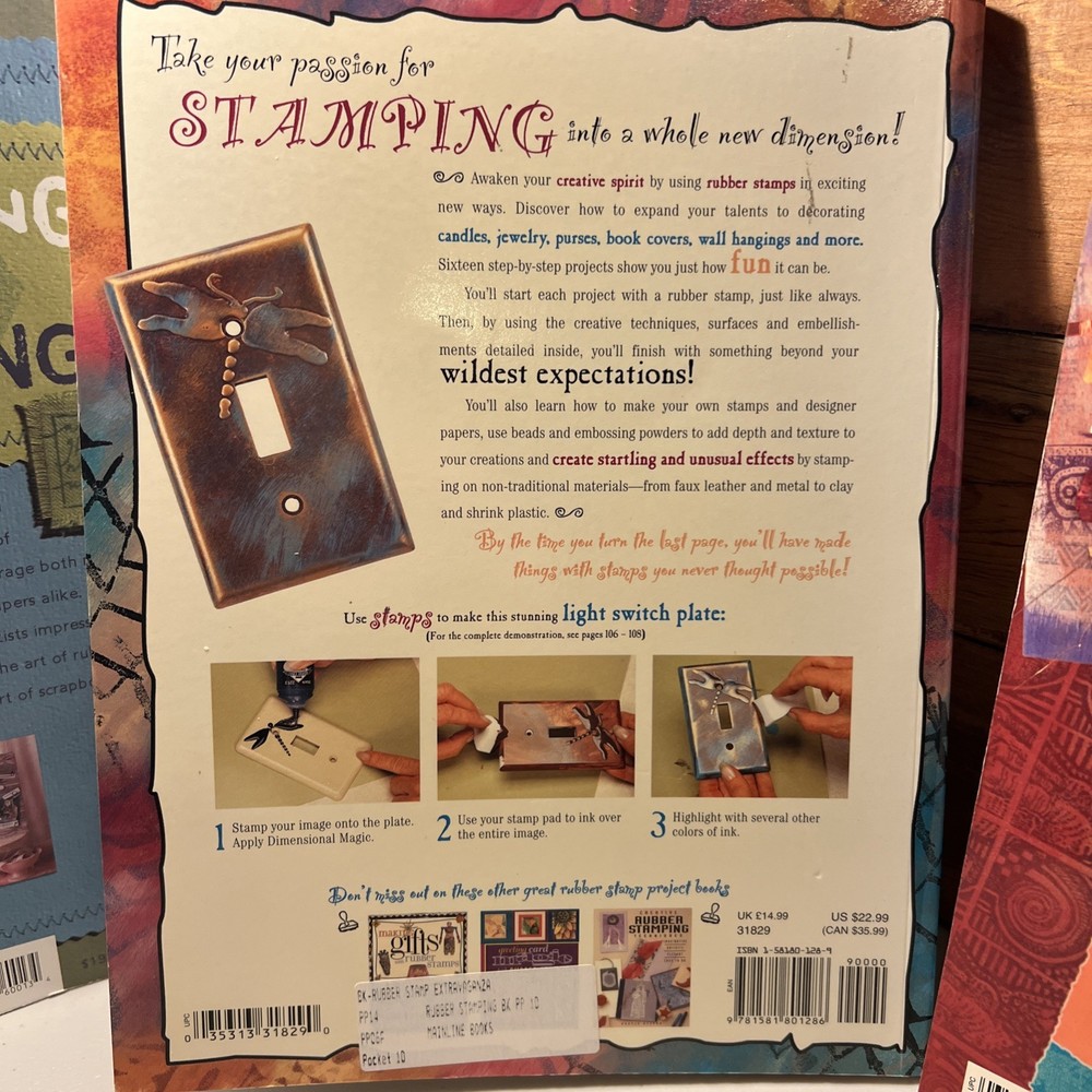 Rubber Stamping Ideas, Designing, And Project Book Lot