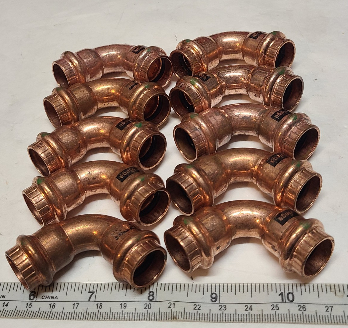 Viega 77317, 1/2" x 1/2" P x P ProPress 90° Copper Elbow (PK 10)