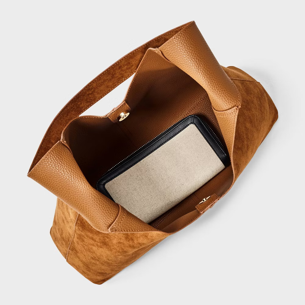 Oversized Slouchy Shoulder Bag - Universal Thread Brown