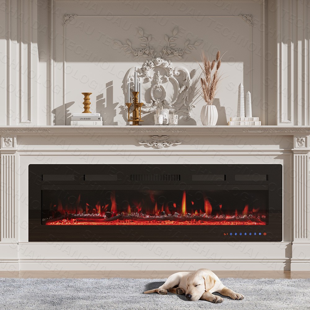 40inch Electric Fireplace Freestanding Crackling Sound, Remote, Adjustable Flame