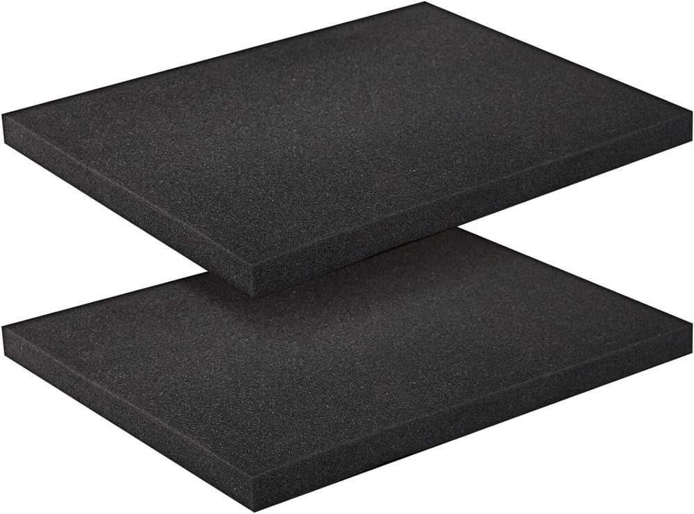 2-Pack Packing Foam Sheets - 16X12X1 Customizable Polyurethane Insert Pads for T