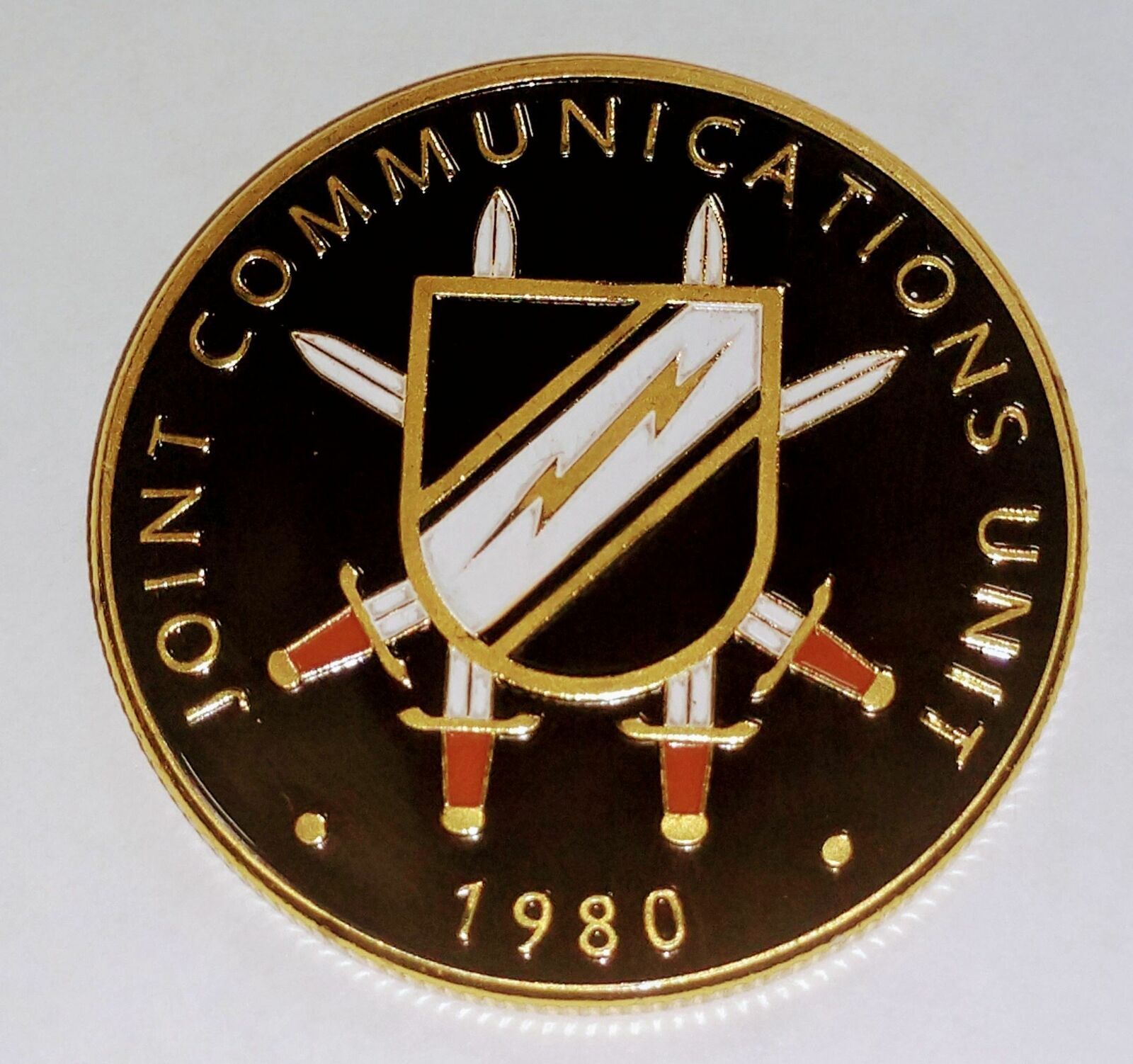 ARMY JOINT COMMUNICATIONS UNIT MILITARY #1460 COLORIZED ART ROUND