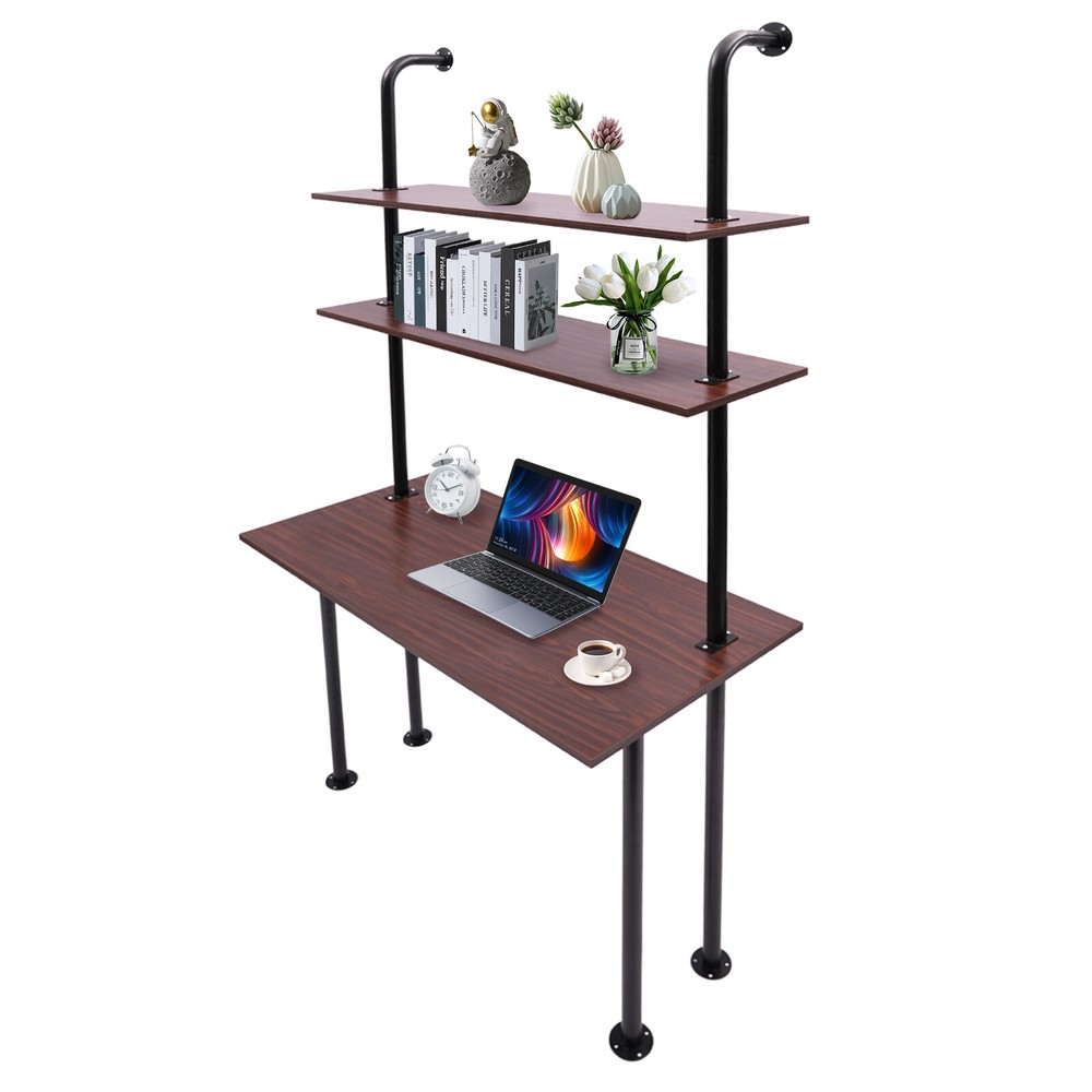 Metal Bracket Desk Wall Mounted Space-saving Computer Table Load-bearing Office