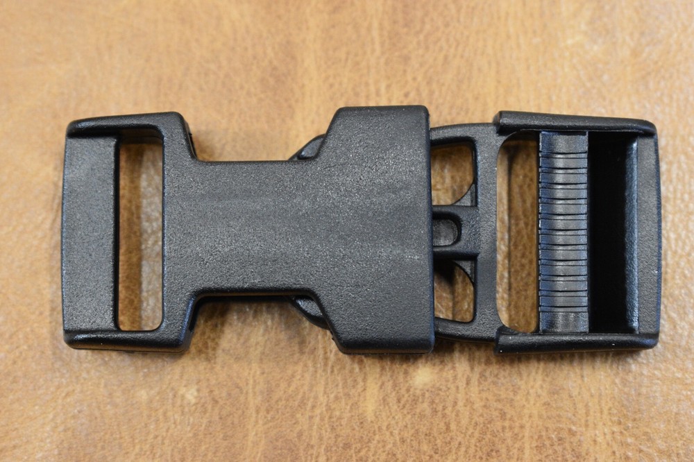 2 PK Fastex 1" Quick Side Release Buckles, Plastic Buckle Clips