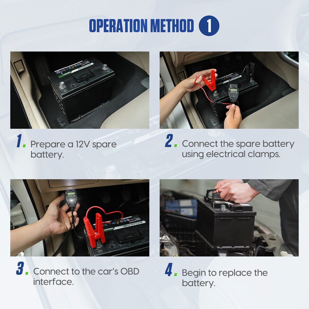 OBD2 ECU Memory Saver Portable Replace Car Battery ECU Emergency Power Cable