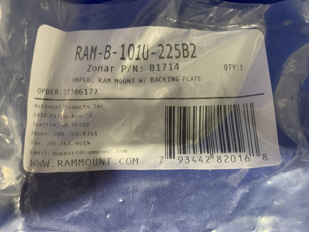 18 RAM Double Socket Arm Mounts w/ 36 Ball Components B Size With Backing Plates