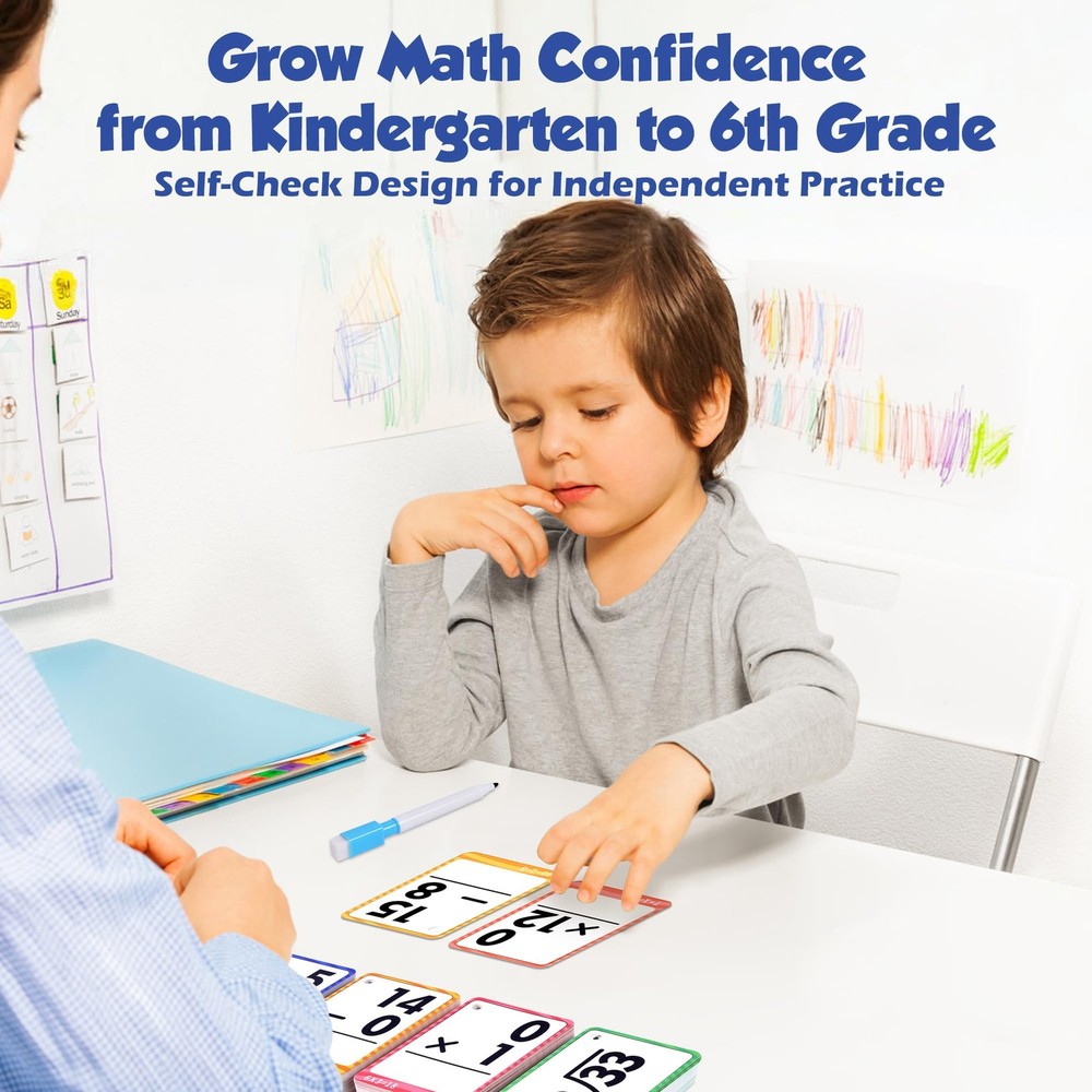 Gotoofun Multi Math Flash Cards, Addition, Subtraction, Multiplication & Divisio