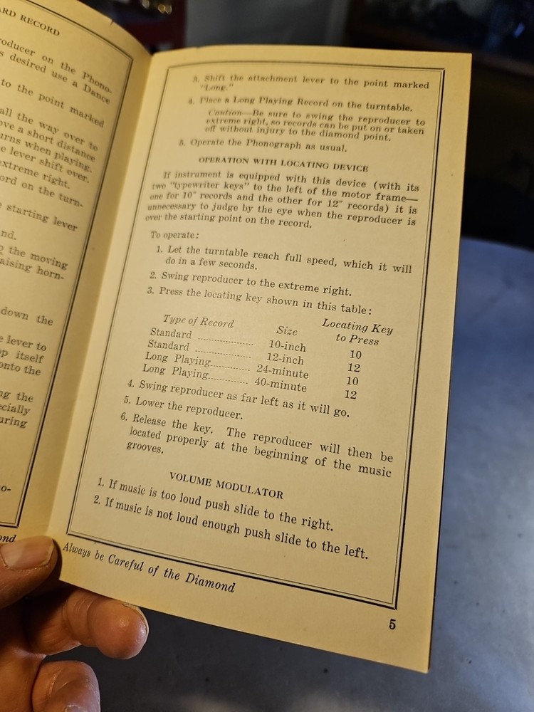 Antique 1927 EDISON PHONOGRAPH Instructions Booklet