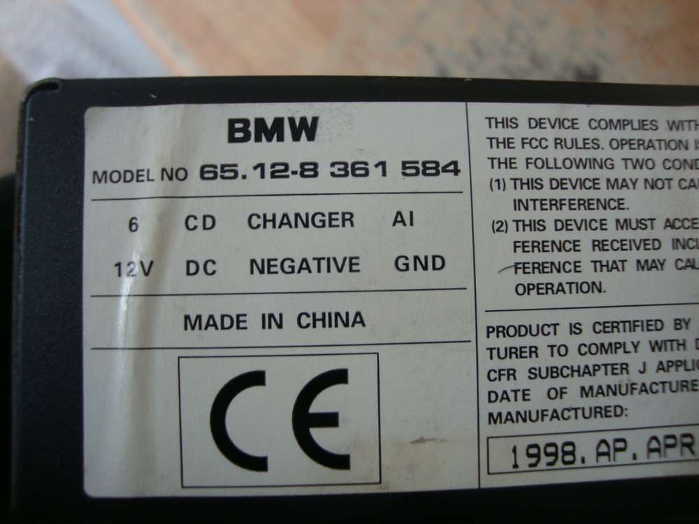 BMW E46 E39 E83 E53 X3 X5 CD MULITCHANGER 6 DISC CD CHANGER & MAGAZINE