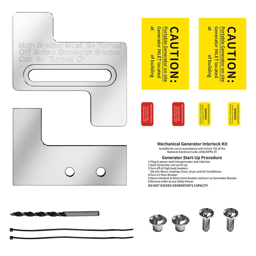 Generator Interlock Kit For Challenger & Westinghouse & Siemans 200 Amp Panel