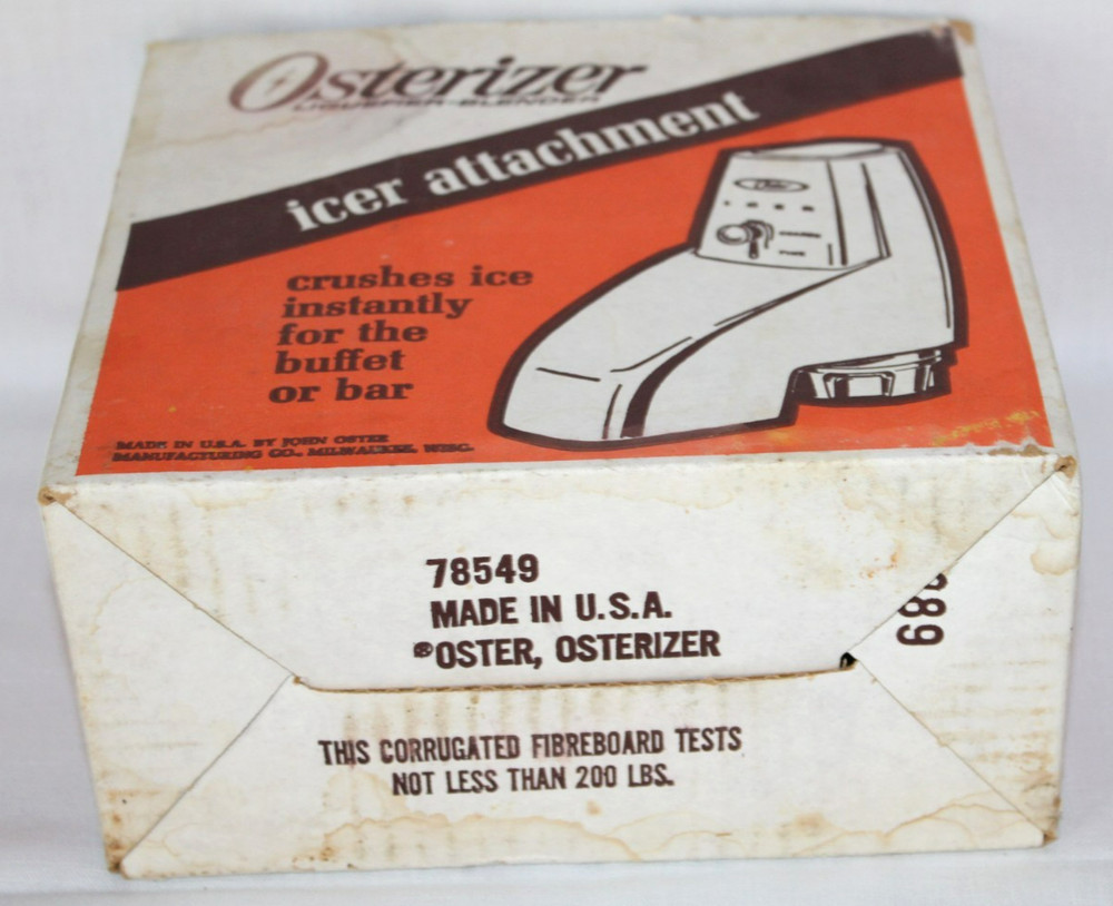 Vintage Oster Ostreizer Blender Icer Attachment Model 435 White EUC-#16