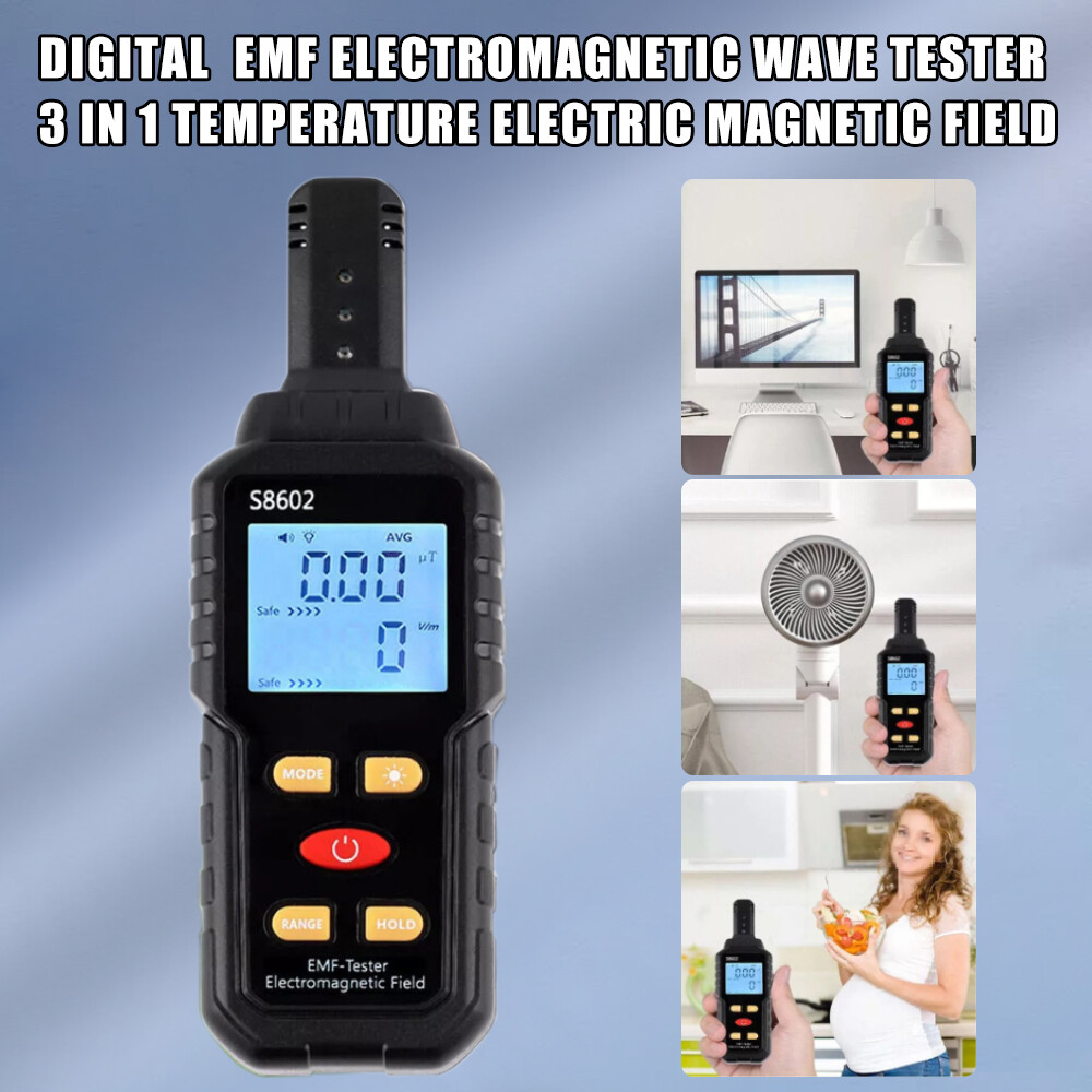 3In1 Digital Electromagnetic Emf Meter Built-in Electromagnetic Radiation Sensor