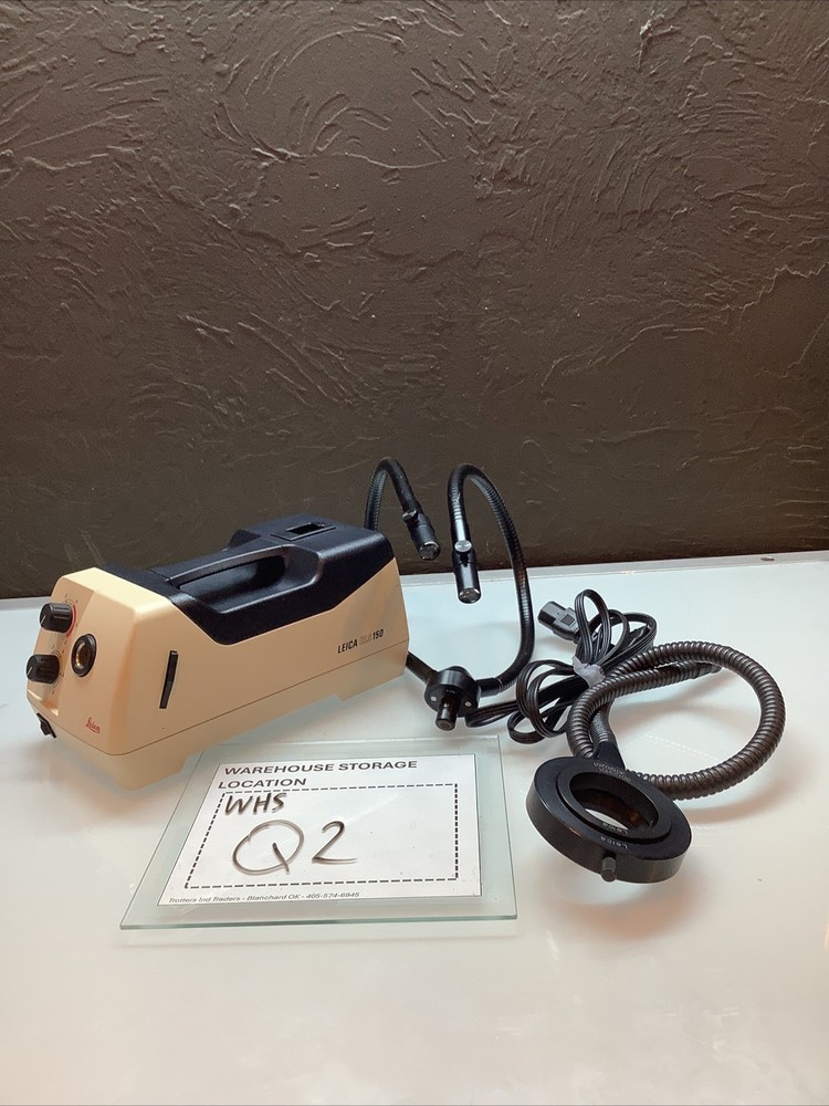 Leica CLS 150 Microscope Light Source W/Dual Head And Light Ring