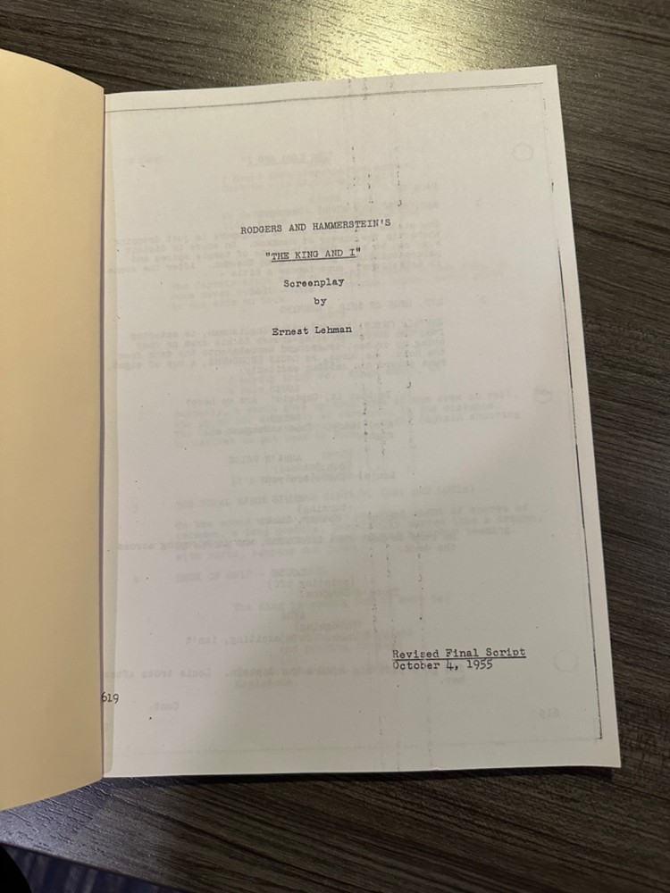 Movie Script- 1955 THE KING & I-Revised Final Script Oct 1955