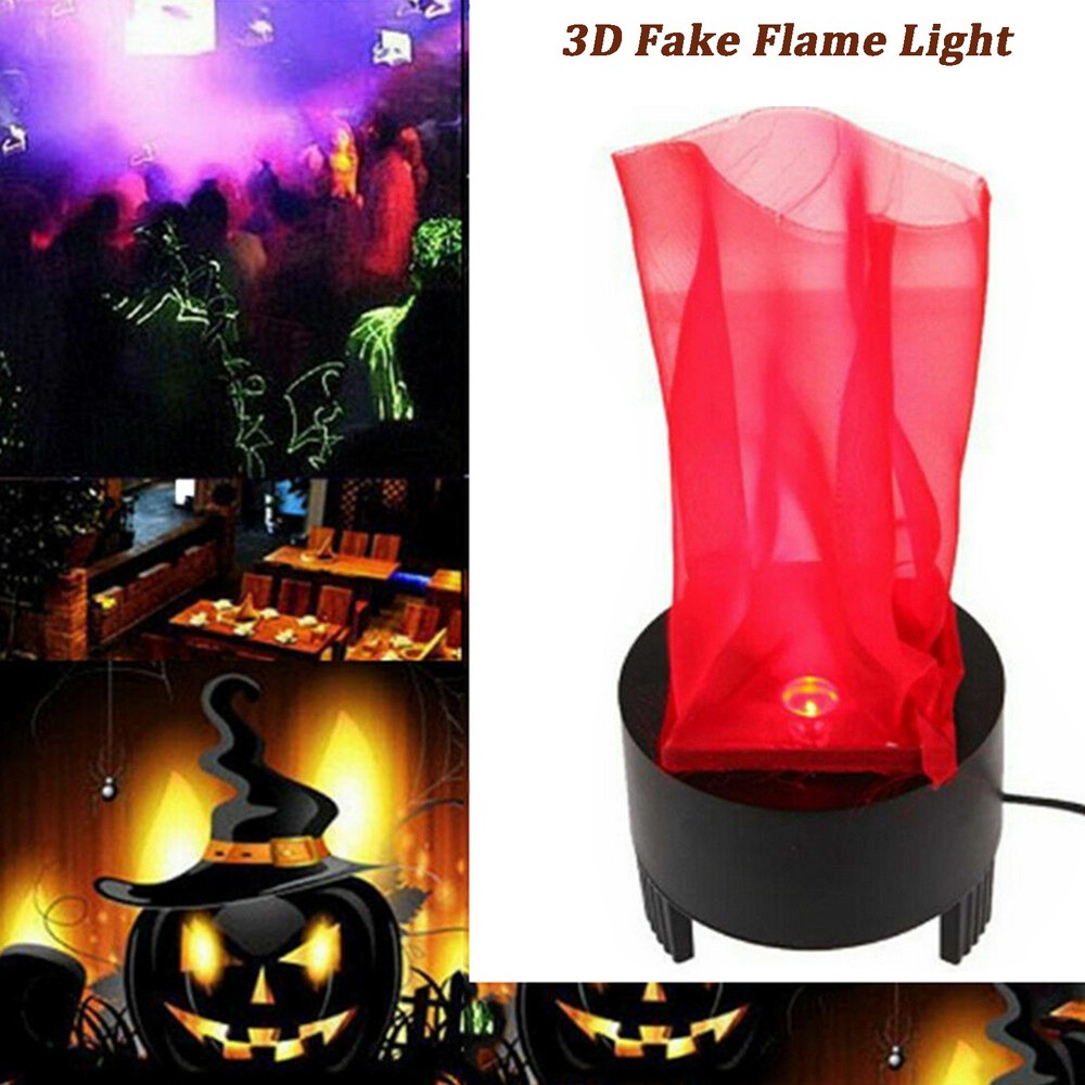 3D Fake Fire Flame Effect Night Light LED Artificial Flickering Fire Lamp US