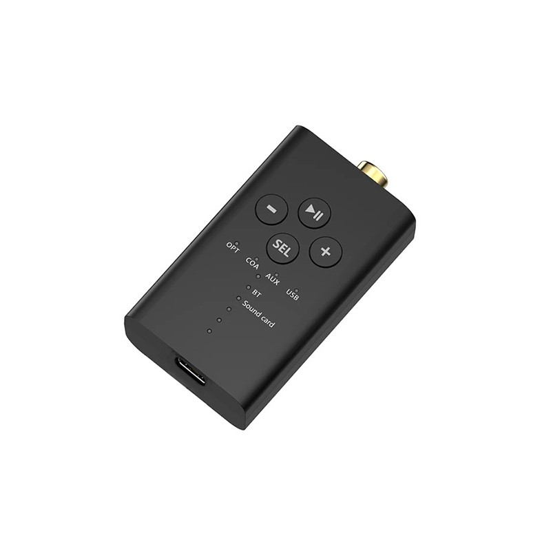 Bluetooth 5.2 Audio Receiver Digital to Analog Audio Converter USB AUX Adapter