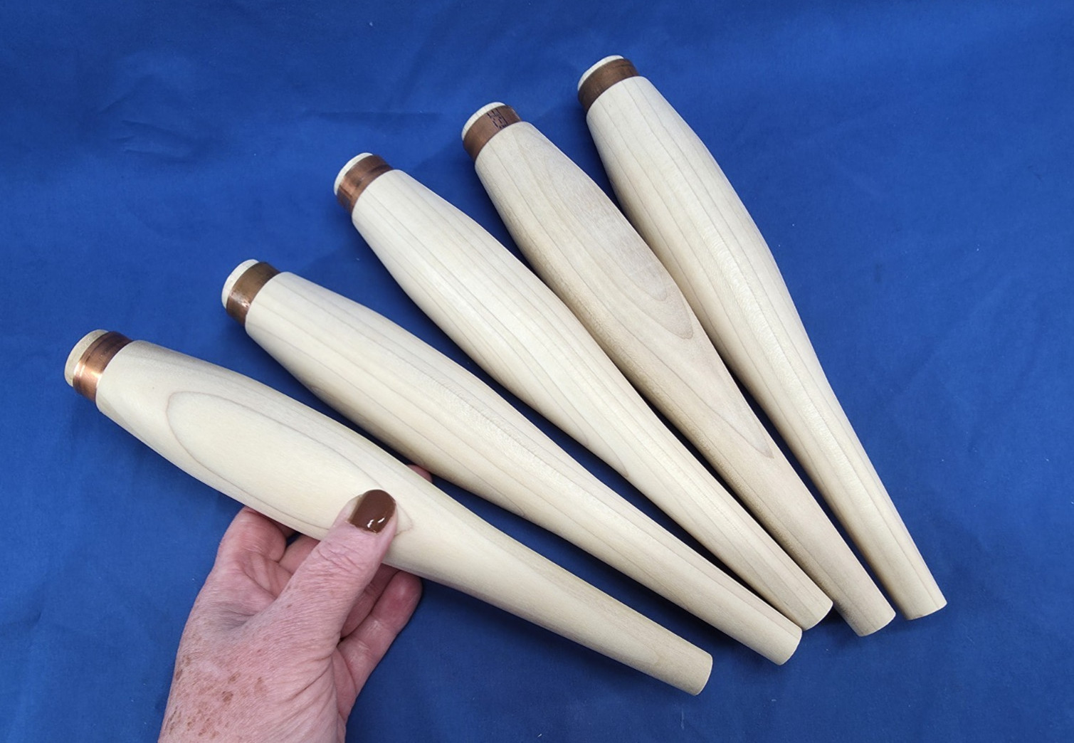 Set of 5 Timber Framing or Small Slick Socket Chisel Handles