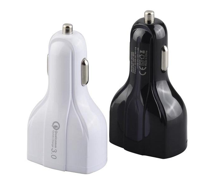 QC 3.0 Car Super Fast Charger 2x USB 1x USB-C Power Adapter Cigar Lighter Socket
