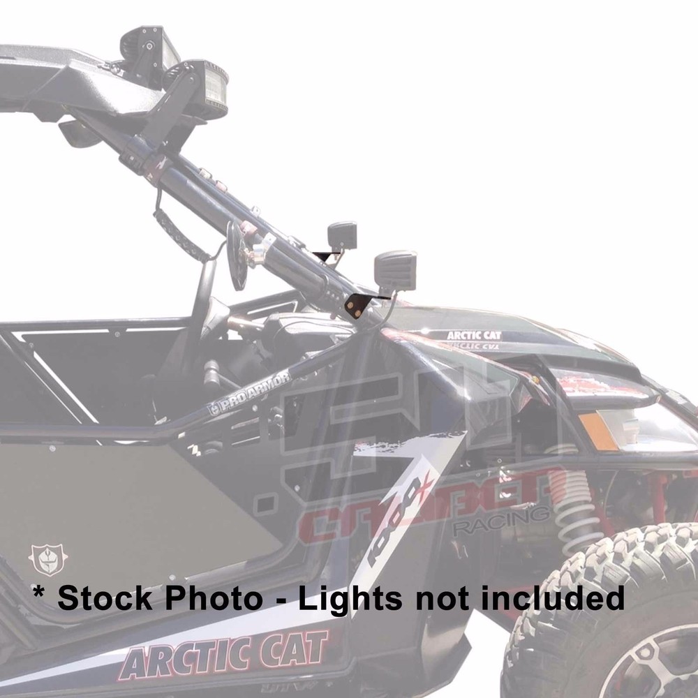 Arctic Cat Textron Wildcat 3" LED Pod Light & Custom A-Pillar Bolt On Brackets