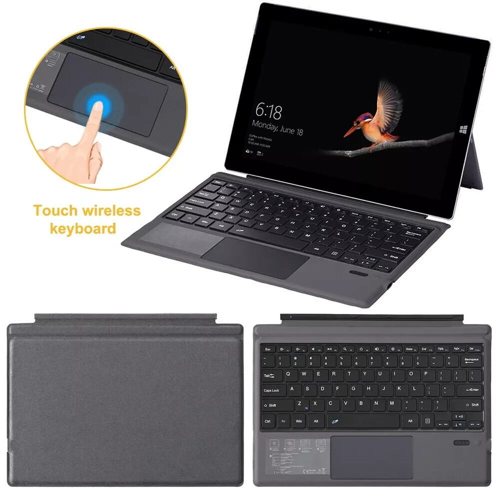 For Microsoft Surface pro 3/4/5/6/7 Wireless Keyboard PU Leather Case Cover