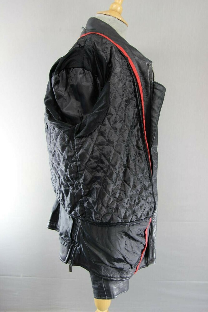 MILWAUKEE BLACK LEATHER BIKER JACKET WITH THINSULATE THERMAL LINING 36 INCH