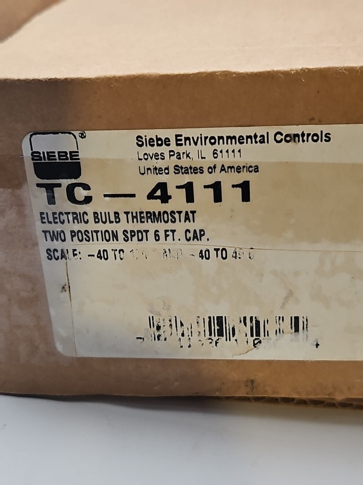 Siebe TC-4111 Two-Position Single Stage Thermostat -40-120F