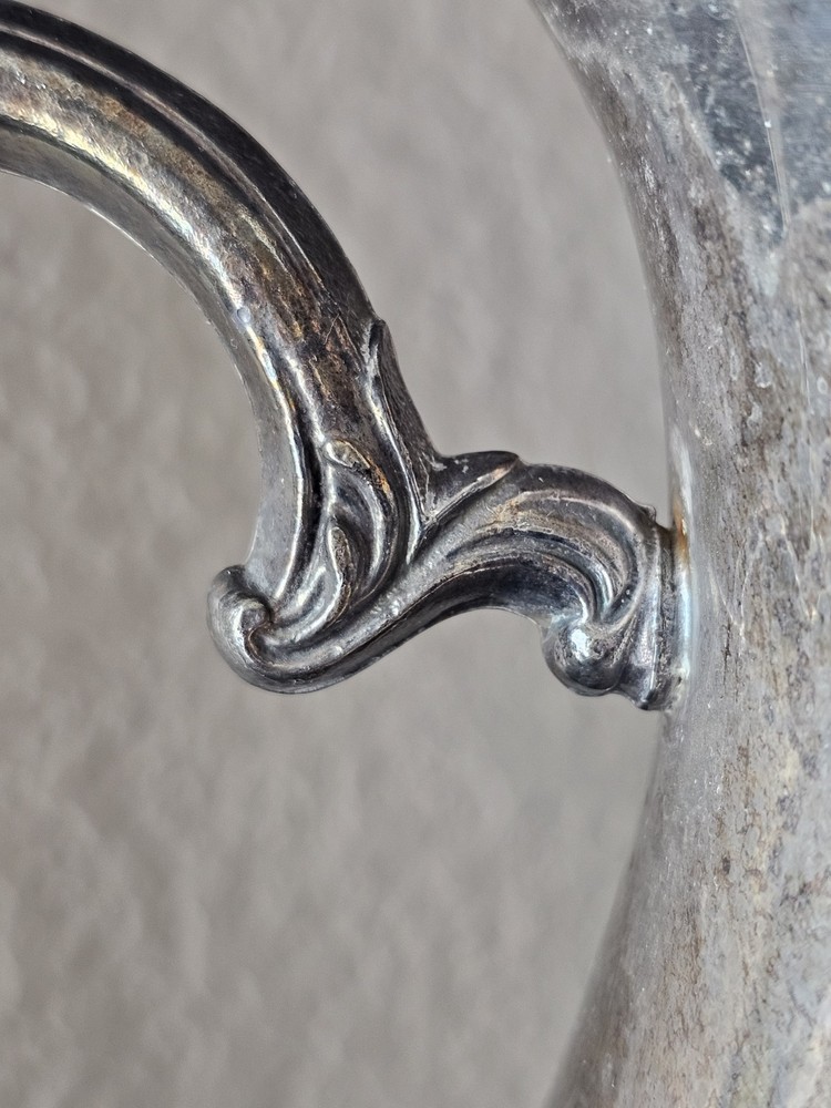 Vintage International Silver Co. footed Water Pitcher Silverplate