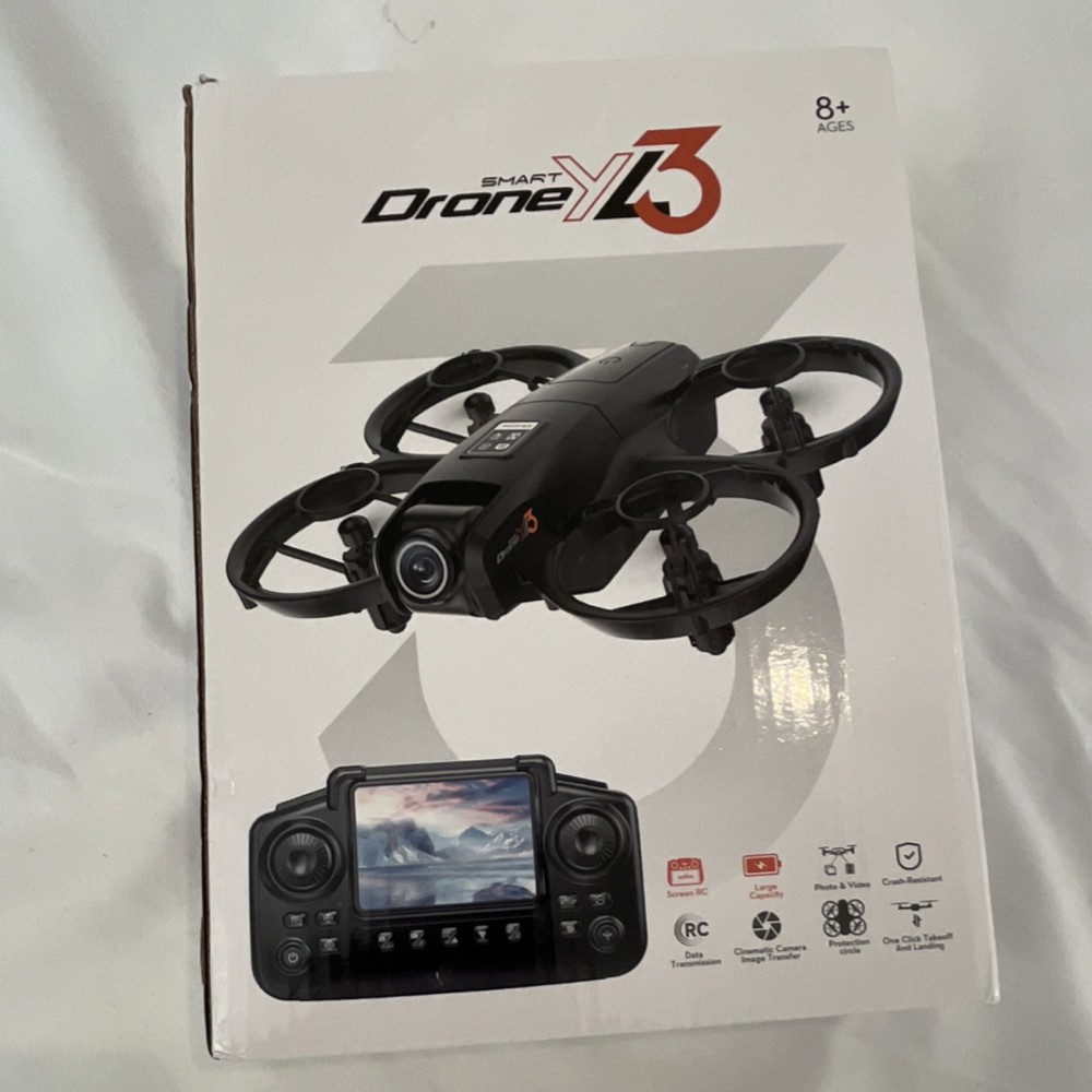 YLR-C YL3 Quadcopter Drone with Camera, Controller, Black, Crash Resistant