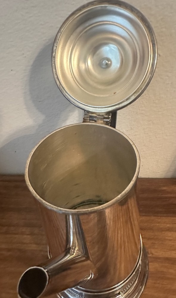 Vintage Sheffield Silverplate Coffee Pot & Warming Stand Base, England