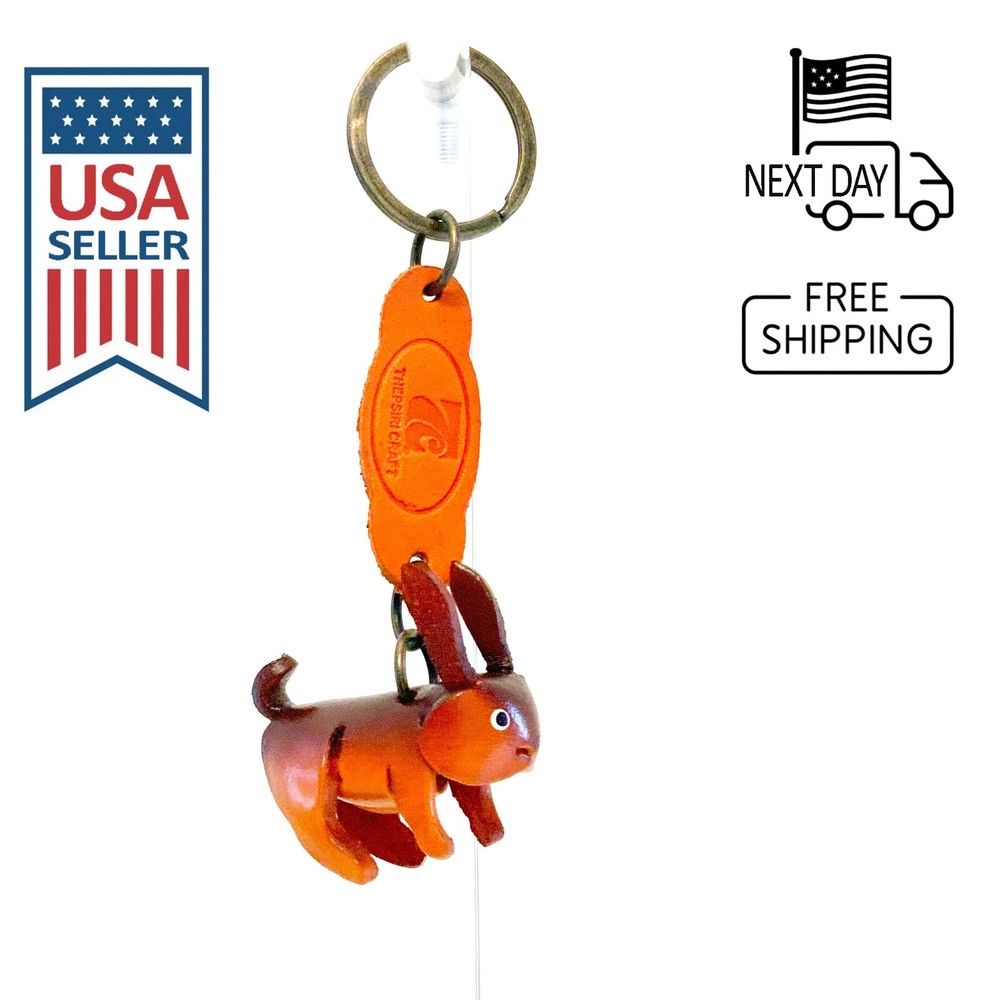 Rabbit Handmade Leather Keyring